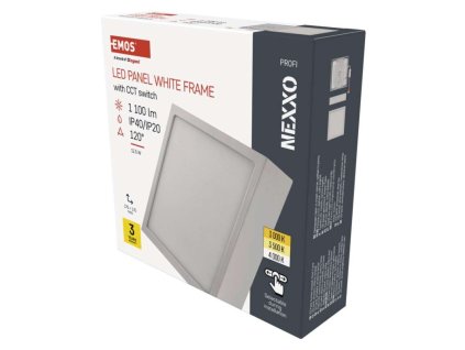 LED přisazené svítidlo NEXXO, čtvercové, bílé, 12,5W, se změnou CCT