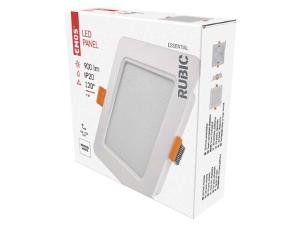 LED vestavné svítidlo RUBIC, čtvercové, 9W neutrální bílá