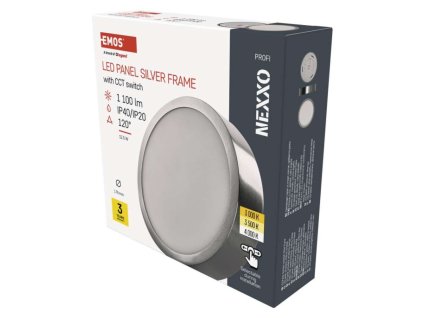 LED přisazené svítidlo NEXXO, kruhové, stříbrné,  12,5W, se změnou CCT