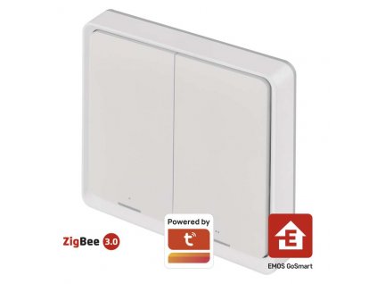 GoSmart Přenosný ovladač scén IP-2002ZW, ZigBee 3.0, 2-tlačítkový