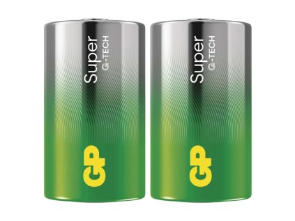 Alkalická baterie GP Super D (LR20), 2 ks