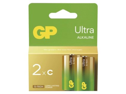 Alkalická baterie GP Ultra C (LR14), 2 ks