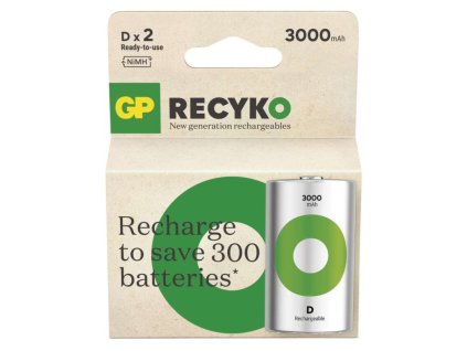 Nabíjecí baterie GP ReCyko 3000 D (HR20), 2 ks