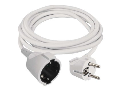 Prodlužovací kabel 3 m / 1 zásuvka / bílý / PVC / 1,5 mm2