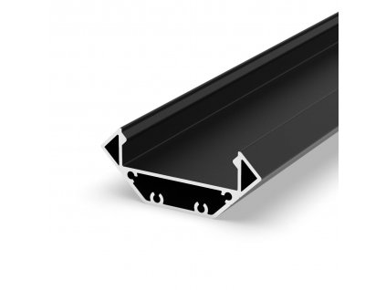 LED profil P3-3 černý rohový - Profil bez krytu 1m