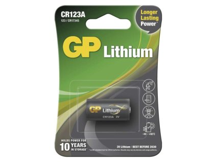 Lithiová baterie GP CR123A, 1 ks