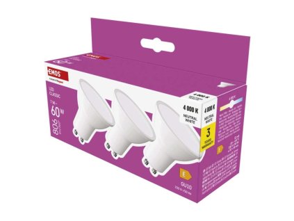 LED žárovka Classic MR16 / GU10 / 7 W  (60 W) / 806 lm / neutrální bílá