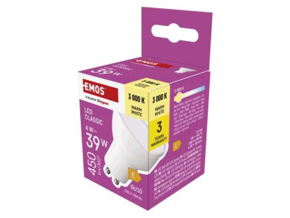 LED žárovka Classic MR16 / GU10 / 4 W (39 W) / 450 lm / teplá bílá