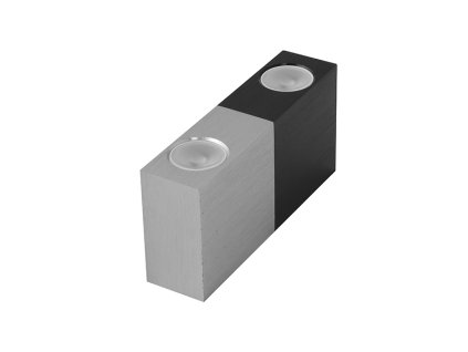 VARIO DUO dekorativní LED svítidlo  černo-stříbrná (aluminium) - teplá bílá