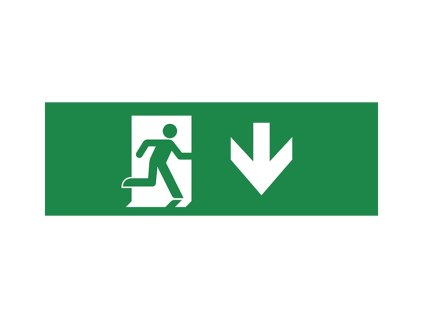 PIKTOGRAM šipka dolů  240 x 75mm