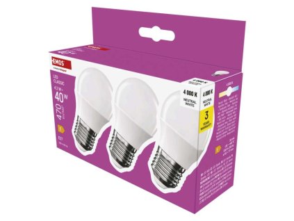 LED žárovka Classic Mini Globe / E27 / 4,2 W (40 W) / 470 lm / neutrální bílá