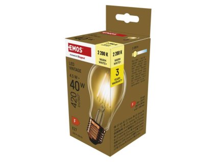 LED žárovka Vintage A60 / E27 / 4,5 W (40 W) / 420 lm / teplá bílá