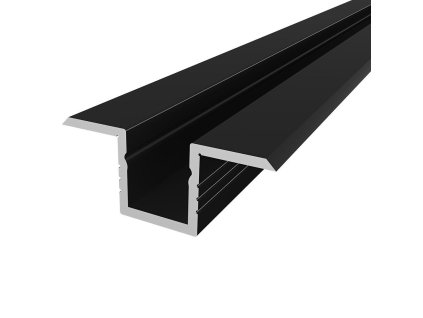 LED profil P6-4 černý mini vestavný - Profil bez krytu 2m