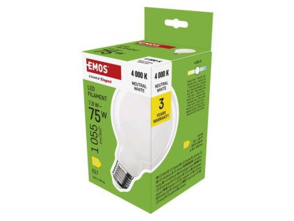 LED žárovka Filament G95 / E27 / 7,8 W (75 W) / 1055 lm / neutrální bílá