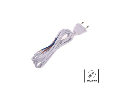 Flexo šňůra 2m 2x0,75mm2 - Bílá