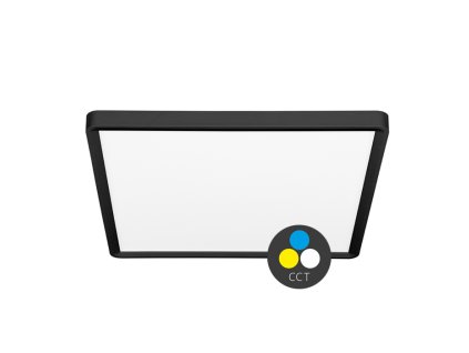 TERY LED sv. čtverec 32W,40cm,CCT,3840lm,IP40,černý lem