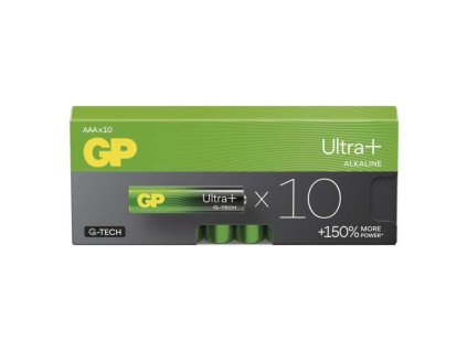Alkalická baterie GP Ultra Plus AAA (LR03), 10 ks