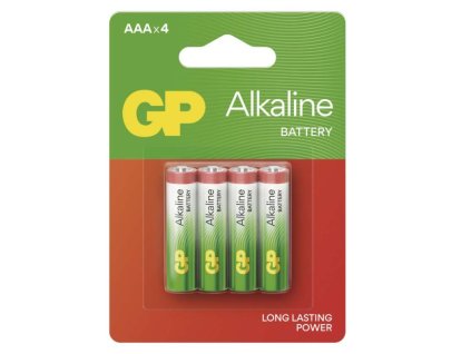 Alkalická baterie GP Alkaline AAA (LR03), 4 ks