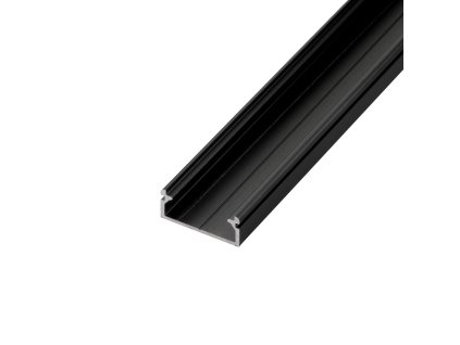 LED profil N14C - nástěnný černý - Profil bez krytu 2m