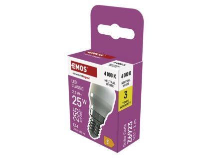 LED žárovka do ledničky ST26 / E14 / 2,3 W (25 W) / 255 lm / neutrální bílá