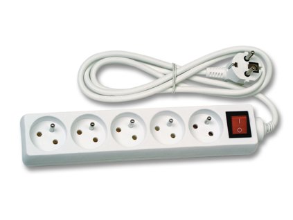 Prodlužovací kabel FK5 Prodl. přívod 1.5m, 5zásuvky s vypínačem