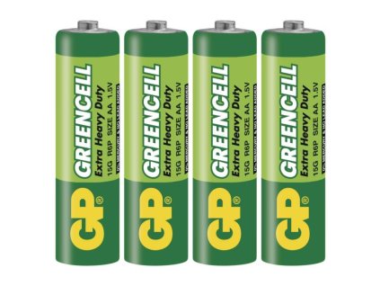 Zinková baterie GP Greencell AA (R6), 4 ks