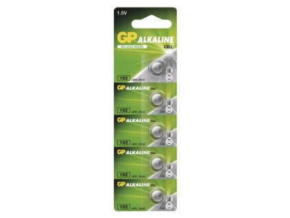 Alkalická knoflíková baterie GP 192F (LR41), 5 ks