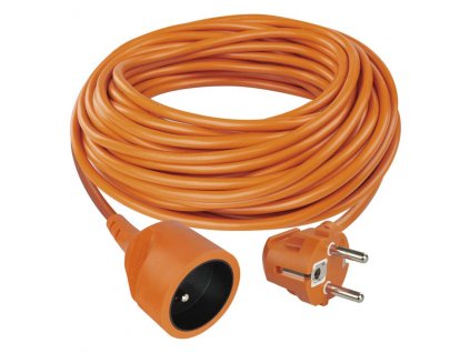 Prodlužovací kabel 20 m / 1 zásuvka / oranžový / PVC / 230 V / 1,5 mm2