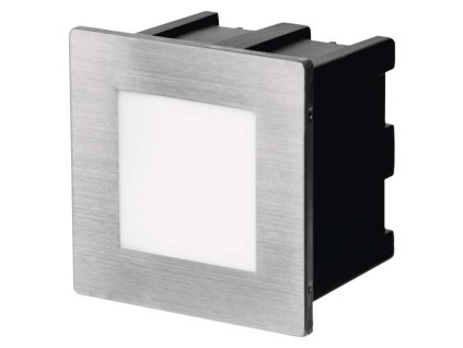 LED orientační vestavné svítidlo 80×80, 1,5W teplá bílá IP65