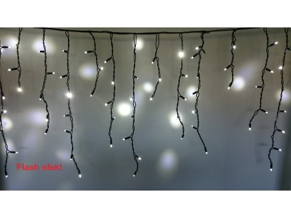SIKOV PROFI LED vánoční krápníky Studená Bílá, 3m, 150 LED, IP67, FLASH EFEKT