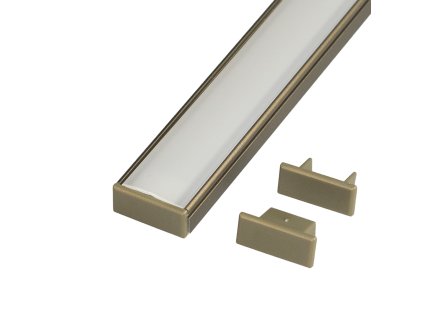 Koncovka profilu N8B bronzová - Plná