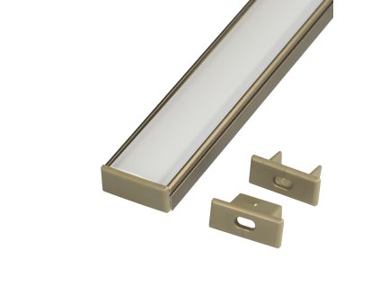 Koncovka profilu N8B bronzová - S dírou