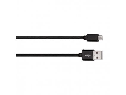 Solight USB kabel, USB 2.0 A konektor - USB B micro konektor, blistr, 2m