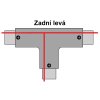 T spojka pro Z3F lištu - Bílá zadní levá