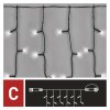 Standard LED spojovací vánoční řetěz – záclona, 1x2 m, venkovní, studená bílá