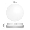 LED přisazené svítidlo TORI, kruhové bílé 15W neutrální b., IP54