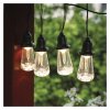 LED světelný řetěz – 16x párty žárovky čiré, 7,6 m, venkovní i vnitřní, teplá bílá