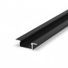 LED profil P6-2 černý vestavný - Profil bez krytu 1m