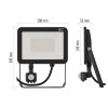 LED reflektor INOVO s pohybovým čidlem, 50W, antracit,  neutrální bílá