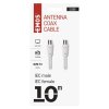 Anténní koaxiální kabel stíněný 10m – rovné vidlice