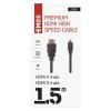 HDMI 2.0 high speed kabel A vidlice – D vidlice 1,5 m