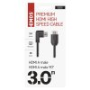 HDMI 2.0 high speed kabel A vidlice - A vidlice 90° 3 m