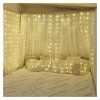 LED vánoční drop řetěz – záclona, 1,7x2 m, venkovní i vnitřní, teplá bílá, programy