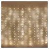 LED vánoční drop řetěz – záclona, 1,7x2 m, venkovní i vnitřní, teplá bílá, programy