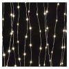 LED vánoční drop řetěz – záclona, 2,9x1,5 m, venkovní i vnitřní, teplá bílá, programy