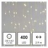 LED vánoční drop řetěz – záclona, 2,9x2 m, venkovní i vnitřní, teplá bílá, programy