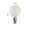 LED žárovka Filament Mini Globe / E14 / 1,8 W (25 W) / 250 lm / neutrální bílá