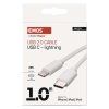 Nabíjecí a datový kabel USB-C 2.0 / Lightning MFi, 1 m, bílý
