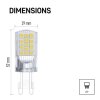 LED žárovka Classic JC / G9 / 4 W (40 W) / 470 lm / neutrální bílá