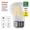 LED žárovka Filament A60 A CLASS/ E27 / 3,8 W (60 W) / 806 lm / neutrální bílá